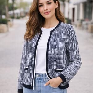 Boden SZ 16/18 Cranbrook Pure Zip Front Cotton Cardigan K0331